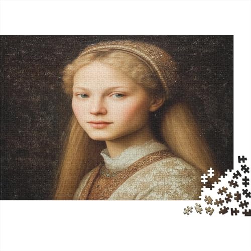 Porträt Einer Jungen blonden Frau aus der Renaissance 1000pcs (75x50cm) Puzzles, Die Für Erwachsene Und Personen Ab 14 Jahren Geeignet Sind von kaiyun