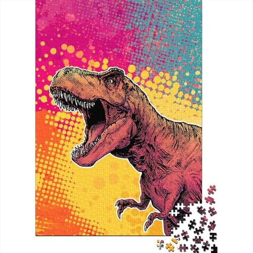 Porträt eines Tyrannosaurus Rex 38x26cm/1000pcs Puzzles, Die Für Erwachsene Und Personen Ab 14 Jahren Geeignet Sind Pop-Art-Farben Porträt eines Tyrannosaurus Rex 38x26cm/1000pcs Puzzles, Die Für Erwachsene Und Personen Ab 14 Jahren Geeignet Sind Pop-Art-Farben von kaiyun
