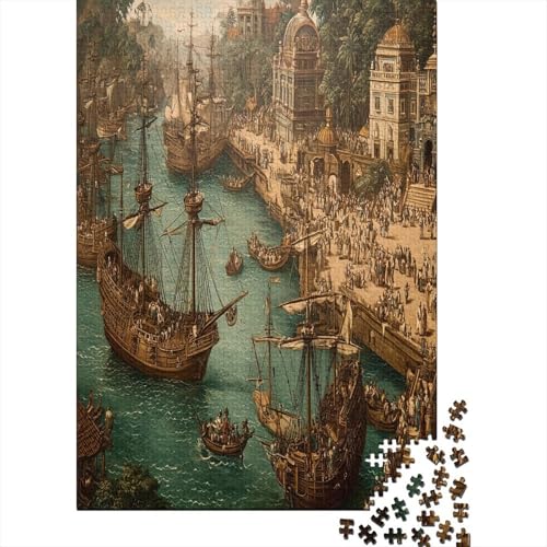 Portugiesische Boote am Surat Pier Puzzle 1000 Teile Für Erwachsene, Lernspiele, Heimdekoration38x26cm/1000pcs Portugiesische Boote am Surat Pier Puzzle 1000 Teile Für Erwachsene, Lernspiele, Heimdekoration38x26cm/1000pcs von kaiyun