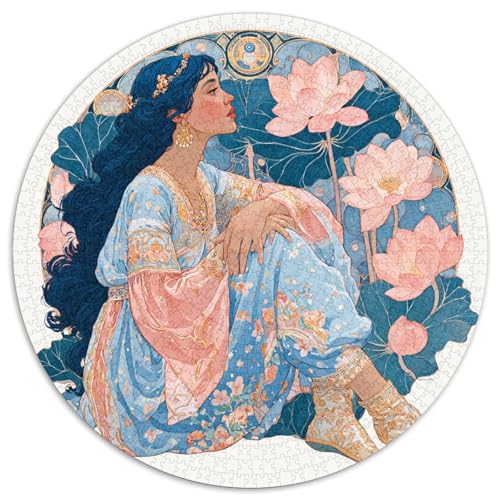 Prinzessin 1000pcs (67.5x67.5cm) Erwachsenenpuzzle - Blühender Nachtlotus DIY-Puzzlespielzeug von kaiyun
