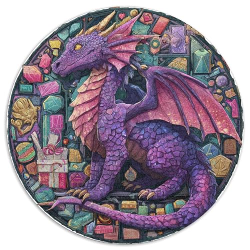 Purple Drache 1000pcs (67.5x67.5cm) Puzzle, Lernspiel Impossible Herausforderungsspielzeug Für Erwachsene Teenager von kaiyun