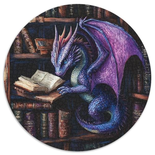 Purple and Blue Drache Rätsel Für Erwachsene |Bookcase| 1000pcs (67.5x67.5cm) Puzzles Lernspiele Home Decor von kaiyun