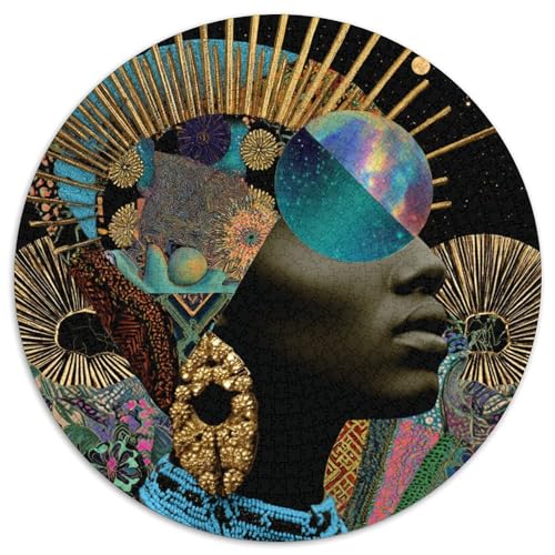 Puzzle 1000pcs (67.5x67.5cm) Erwachsene Afrikanische Frau Damen Herren Holzbrett Präzisions-Interlocking von kaiyun