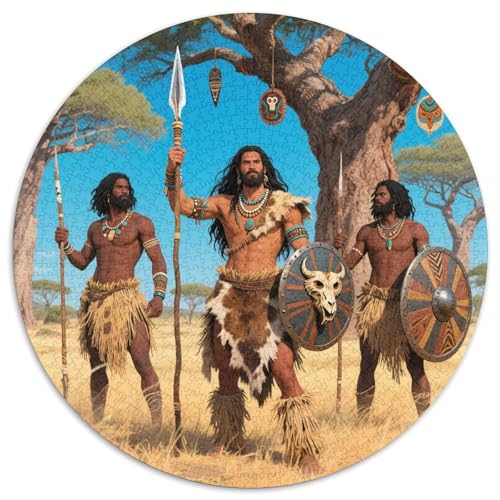 Puzzle 1000pcs (67.5x67.5cm) Erwachsene Afrikanische Kunst Damen Herren Holzbrett Präzisions-Interlocking von kaiyun