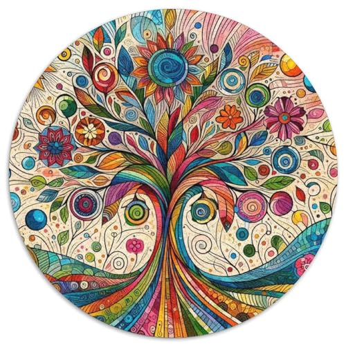 Puzzle 1000pcs (67.5x67.5cm) Erwachsene Baum of Life Damen Herren Holzbrett Präzisions-Interlocking Flowers von kaiyun