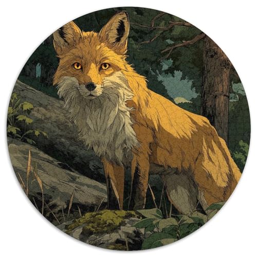 Puzzle 1000pcs (67.5x67.5cm) Erwachsene FOchse Standing in The Wald Damen Herren Holzbrett Präzisions-Interlocking von kaiyun