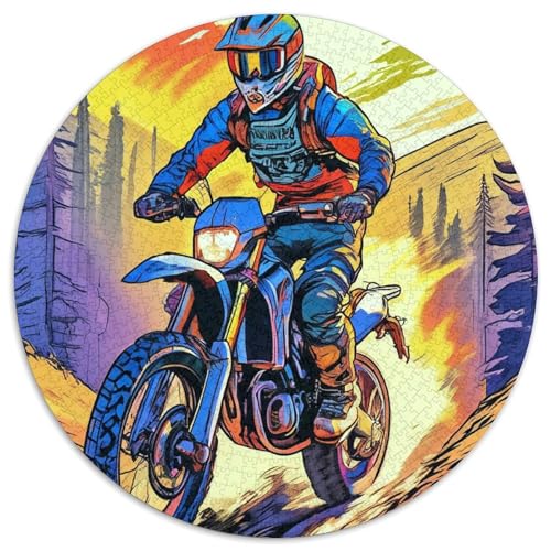 Puzzle 1000pcs (67.5x67.5cm) Erwachsene Motocross Puzzle Damen Herren Holzbrett Präzisions-Interlocking von kaiyun
