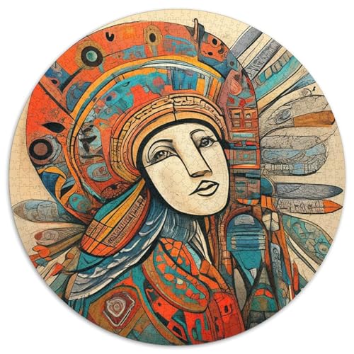 Puzzle 1000pcs (67.5x67.5cm) Erwachsene Primitive Kunst Damen Herren Holzbrett Präzisions-Interlocking Flat Painting Style von kaiyun