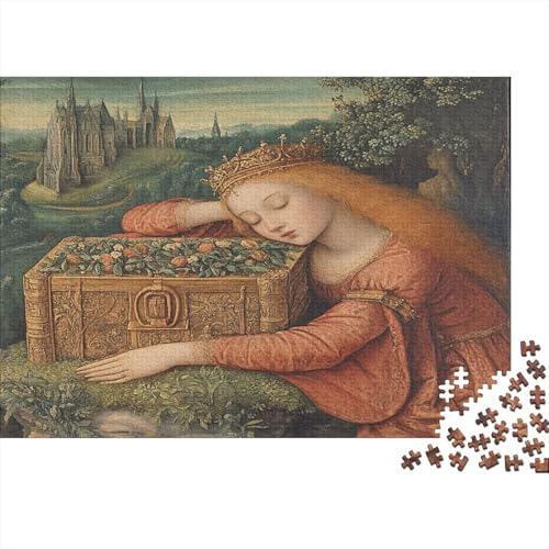 Puzzle 1000pcs (75x50cm) Erwachsene Schlafende Frau Damen Herren Holzbrett Präzisions-Interlocking Spieluhr von kaiyun