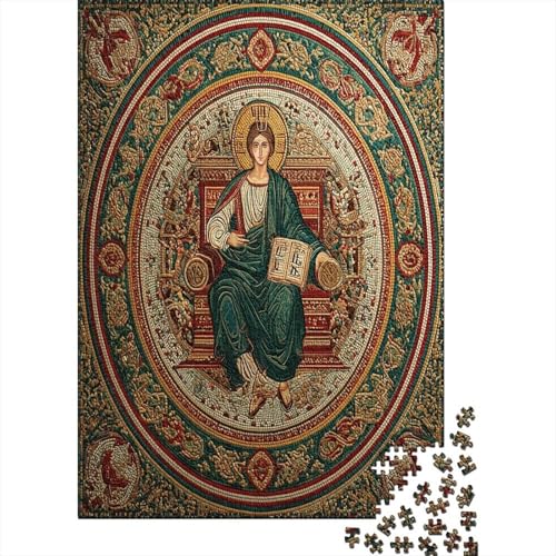 Puzzle 38x26cm/1000pcs Erwachsene Bild im byzantinischen Mosaikstil Damen Herren Holzbrett Präzisions-Interlocking von kaiyun