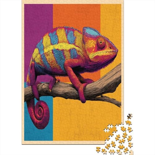 Puzzle 38x26cm/1000pcs Erwachsene Chamäleon Illustration Damen Herren Holzbrett Präzisions-Interlocking Puzzle 38x26cm/1000pcs Erwachsene Chamäleon Illustration Damen Herren Holzbrett Präzisions-Interlocking von kaiyun