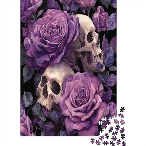 Puzzle 38x26cm/1000pcs Erwachsene Deep Purple Rosas and Totenkopfs Damen Herren Holzbrett Präzisions-Interlocking Fantasy-Art-Stil Puzzle 38x26cm/1000pcs Erwachsene Deep Purple Rosas and Totenkopfs Damen Herren Holzbrett Präzisions-Interlocking Fantasy-Art-Stil von kaiyun