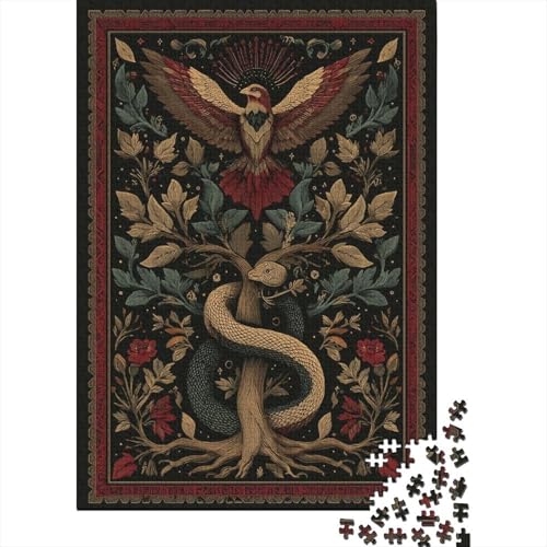 Puzzle 38x26cm/1000pcs Erwachsene Geheimnisvoller Vogel Damen Herren Holzbrett Präzisions-Interlocking Schlange an den Wurzeln Puzzle 38x26cm/1000pcs Erwachsene Geheimnisvoller Vogel Damen Herren Holzbrett Präzisions-Interlocking Schlange an den Wurzeln von kaiyun