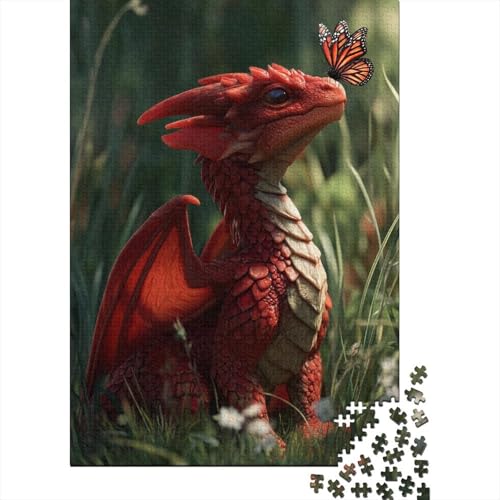 Puzzle 38x26cm/1000pcs Erwachsene Niedlicher Kleiner roter Frühlingsdrache Damen Herren Holzbrett Präzisions-Interlocking Monarch Schmetterling Puzzle 38x26cm/1000pcs Erwachsene Niedlicher Kleiner roter Frühlingsdrache Damen Herren Holzbrett Präzisions-Interlocking Monarch Schmetterling von kaiyun