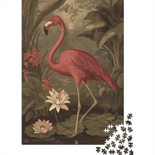 Puzzle 38x26cm/1000pcs Erwachsene Retro-Pflanzenillustration Damen Herren Holzbrett Präzisions-Interlocking Pink Flamingo SeeRosa Puzzle 38x26cm/1000pcs Erwachsene Retro-Pflanzenillustration Damen Herren Holzbrett Präzisions-Interlocking Pink Flamingo SeeRosa von kaiyun