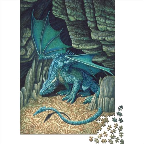 Puzzle 70x50cm/1000pcs Erwachsene Baby Drache in The Cave Damen Herren Holzbrett Präzisions-Interlocking von kaiyun