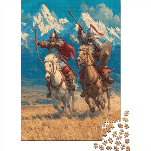 Puzzle 70x50cm/1000pcs Erwachsene Mongolische Bogenschützen aus dem 13. Jahrhundert Damen Herren Holzbrett Präzisions-Interlocking Puzzle 70x50cm/1000pcs Erwachsene Mongolische Bogenschützen aus dem 13. Jahrhundert Damen Herren Holzbrett Präzisions-Interlocking von kaiyun