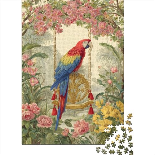 Puzzle 70x50cm/1000pcs Erwachsene Papagei auf Goldener Schaukel Damen Herren Holzbrett Präzisions-Interlocking Tropische Pflanzen Puzzle 70x50cm/1000pcs Erwachsene Papagei auf Goldener Schaukel Damen Herren Holzbrett Präzisions-Interlocking Tropische Pflanzen von kaiyun