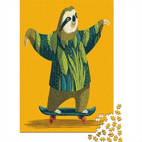 Puzzle 70x50cm/1000pcs Erwachsene Sloths auf Skateboard Damen Herren Holzbrett Präzisions-Interlocking Puzzle 70x50cm/1000pcs Erwachsene Sloths auf Skateboard Damen Herren Holzbrett Präzisions-Interlocking von kaiyun