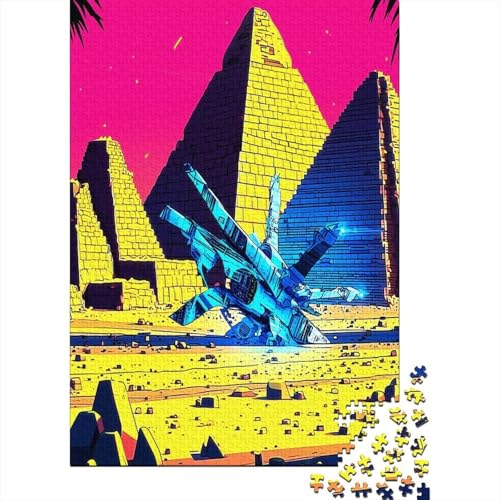 Pyramide Raumschiff1000 Teile: Unmögliches Puzzle Für Erwachsene, Spiele, Geschenke, Kinder, Herausforderungs38x26cm/1000pcs von kaiyun