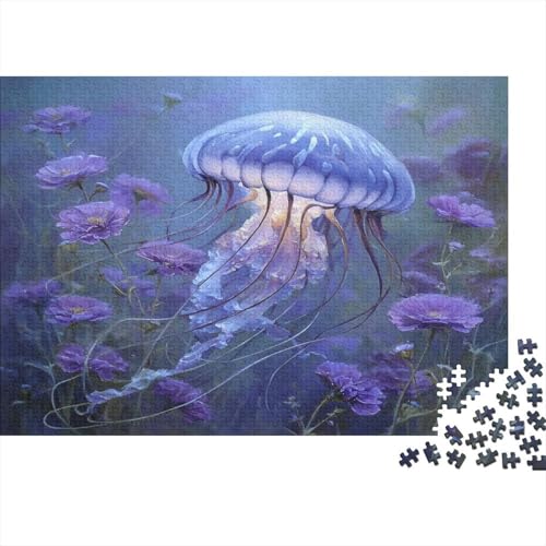 Qualle 1000pcs (75x50cm) Puzzle, Lernspiel Impossible Blume Herausforderungsspielzeug Für Erwachsene Teenager von kaiyun