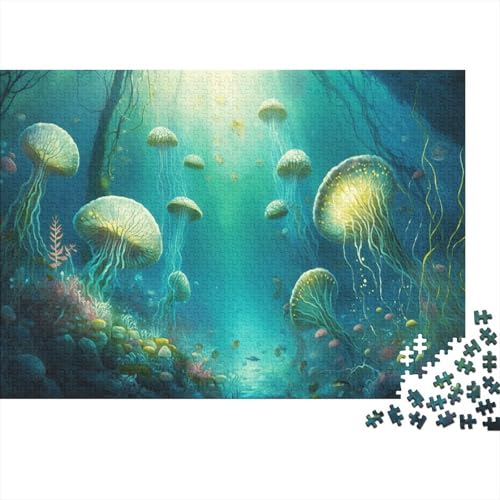 Qualle 1000pcs (75x50cm) Schwer Puzzle Lernspiel Impossible Meereslebewesen Herausforderung Spielzeug Für Erwachsene Kinder von kaiyun