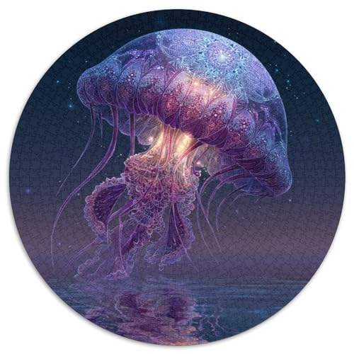 Qualle schwimmt auf dem Meer der Dämmerung 1000pcs (67.5x67.5cm) Puzzle, Lernspiel Impossible Herausforderungsspielzeug Für Erwachsene Teenager von kaiyun