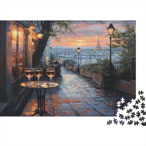 Realistischer Stil,Pariser Montmartre,1000pcs (75x50cm),DIY-Puzzle Für Erwachsene von kaiyun