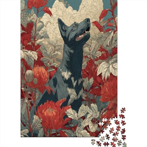 Red Blumes Black HundPuzzle 1000 Teile Für Erwachsene, Lernspiele38x26cm/1000pcs Red Blumes Black HundPuzzle 1000 Teile Für Erwachsene, Lernspiele38x26cm/1000pcs von kaiyun