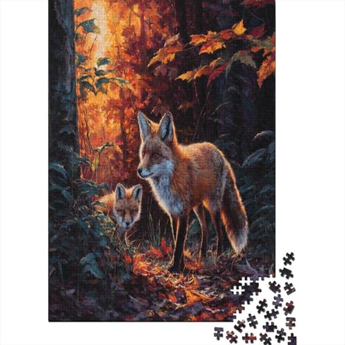 Red FOchse in The Autumn Woods1000 Teile: Unmögliches Puzzle Für Erwachsene, Spiele, Geschenke, Kinder, Herausforderungs38x26cm/1000pcs von kaiyun