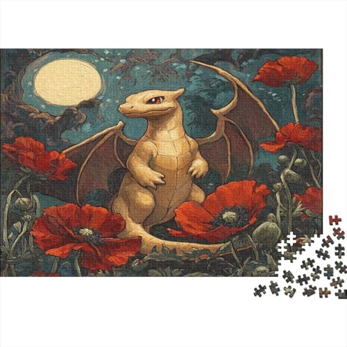 Renaissance-Stil 1000pcs (75x50cm) Schwer Puzzle Lernspiel Impossible Fire Drache Herausforderung Spielzeug Für Erwachsene Kinder von kaiyun
