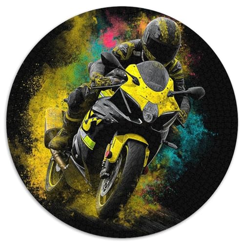 Rennfahrer vor Buntem Hintergrund 1000pcs (67.5x67.5cm) Puzzles, Die Für Erwachsene Und Personen Ab 14 Jahren Geeignet Sind von kaiyun