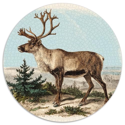 Rentier 1000pcs (67.5x67.5cm) Puzzle, Lernspiel Impossible Herausforderungsspielzeug Für Erwachsene Teenager von kaiyun