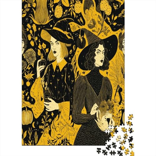 Retro-Hexe 38x26cm/1000pcs Schwer Puzzle Lernspiel Impossible Herausforderung Spielzeug Für Erwachsene Kinder von kaiyun