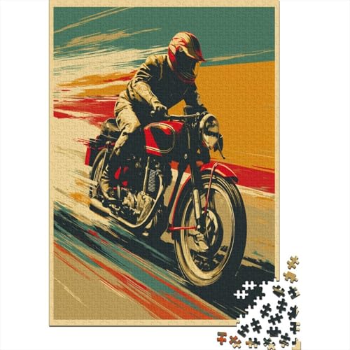 ,Retro-Motorrad-Rennplakat,38x26cm/1000pcs,DIY-Puzzle Für Erwachsene ,Retro-Motorrad-Rennplakat,38x26cm/1000pcs,DIY-Puzzle Für Erwachsene von kaiyun