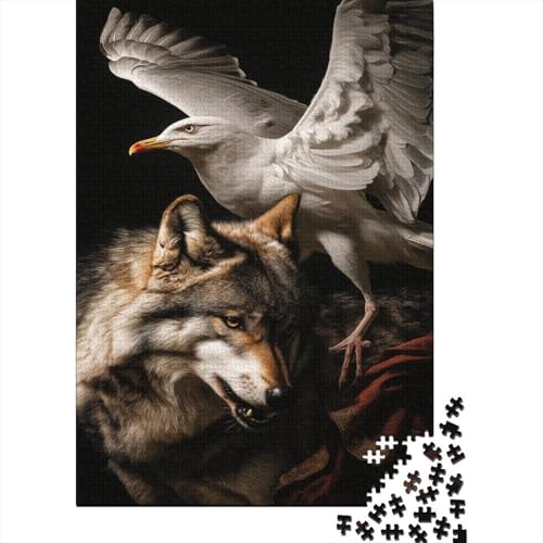 Riesige Möwe und Wolf 38x26cm/1000pcs Schwer Puzzle Lernspiel Impossible Herausforderung Spielzeug Für Erwachsene Kinder von kaiyun