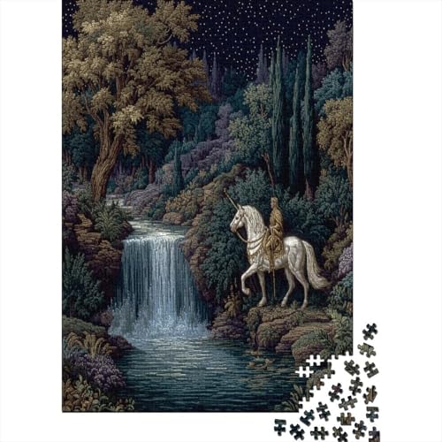 Ritter, Wasserfall Rätsel Für Erwachsene || 38x26cm/1000pcs Puzzles Lernspiele Home Decor von kaiyun