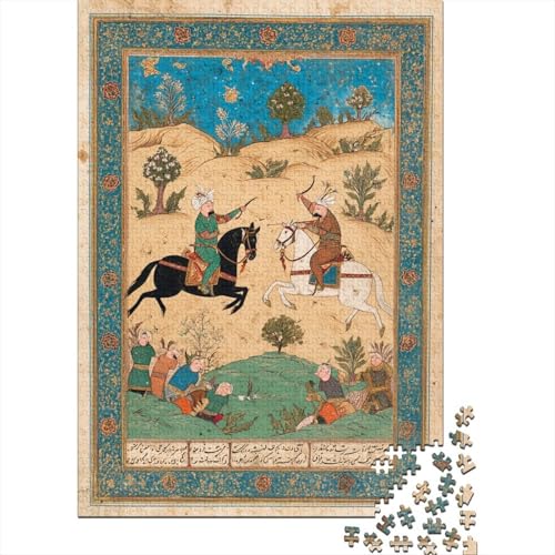 Ritter ziehen durch Wüstenbäume und -pflanzen1000 Teile: Unmögliches Puzzle Für Erwachsene, Spiele, Geschenke, Kinder, Herausforderungs38x26cm/1000pcs von kaiyun