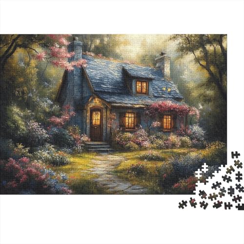 Romantische Atmosphäre,Altes englisches Cottage,1000pcs (75x50cm),DIY-Puzzle Für Erwachsene von kaiyun