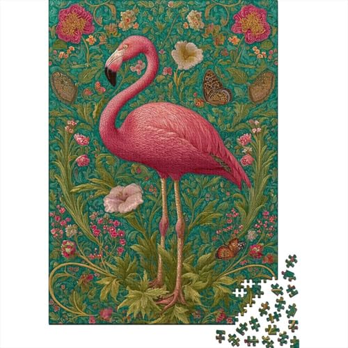Rosa Flamingos, Schmetterlinge und Blumenmuster1000 Teile: Unmögliches Puzzle Für Erwachsene, Spiele, Geschenke, Kinder, Herausforderungs70x50cm/1000pcs von kaiyun