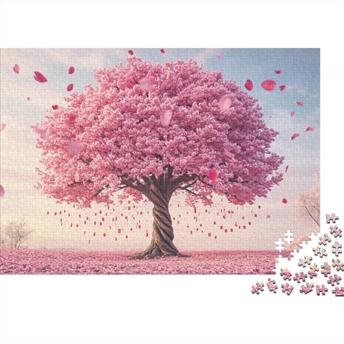 Rosa Kirschblüte Wishing Tree 1000pcs (75x50cm) Schwer Puzzle Lernspiel Impossible Frühling Theme Herausforderung Spielzeug Für Erwachsene Kinder von kaiyun