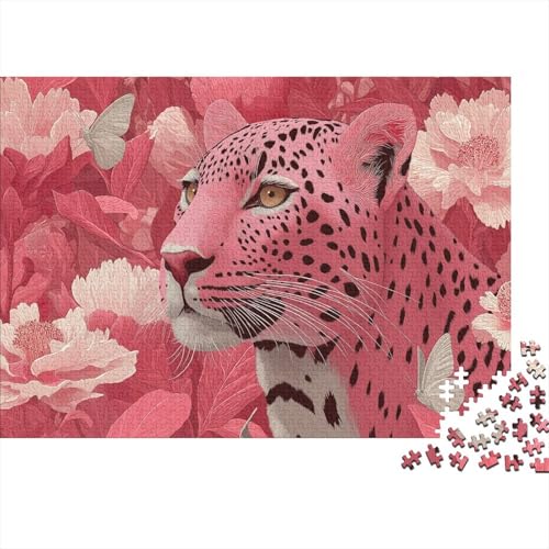 Rosaroter Panther Illustration 1000pcs (75x50cm) Puzzle, Lernspiel Impossible Digitaler Kunststil Herausforderungsspielzeug Für Erwachsene Teenager von kaiyun