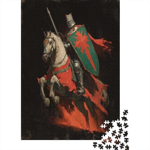 Rot-grüner Schild Ritter auf Horse1000 Teile: Unmögliches Puzzle Für Erwachsene, Spiele, Geschenke, Kinder, Herausforderungs70x50cm/1000pcs Rot-grüner Schild Ritter auf Horse1000 Teile: Unmögliches Puzzle Für Erwachsene, Spiele, Geschenke, Kinder, Herausforderungs70x50cm/1000pcs von kaiyun