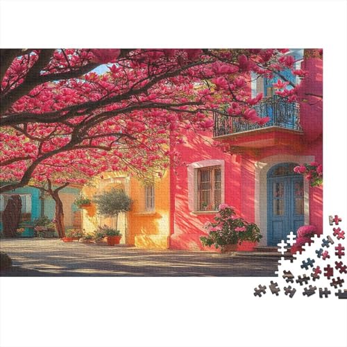 Rote Magnolie 1000pcs (75x50cm) Puzzles, Die Für Erwachsene Und Personen Ab 14 Jahren Geeignet Sind Farbeful Architecture von kaiyun