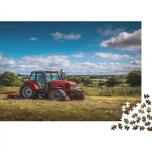 Roter Traktor 1000pcs (75x50cm) Puzzles, Die Für Erwachsene Und Personen Ab 14 Jahren Geeignet Sind von kaiyun