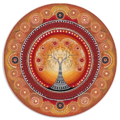 Runder Aborigine-Stil Rätsel Für Erwachsene |Baum of Life| 1000pcs (67.5x67.5cm) Puzzles Lernspiele Home Decor von kaiyun