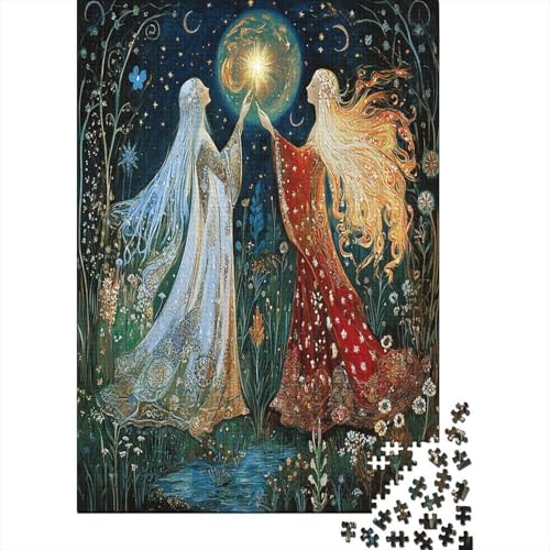 Russische Volkskunst Mond- und Sternengöttin1000 Teile: Unmögliches Puzzle Für Erwachsene, Spiele, Geschenke, Kinder, Herausforderungs38x26cm/1000pcs von kaiyun