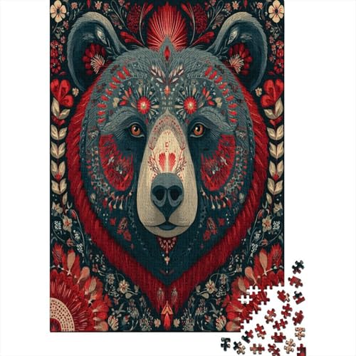 Russischer Stil Bärengesicht1000 Teile: Unmögliches Puzzle Für Erwachsene, Spiele, Geschenke, Kinder, Herausforderungs38x26cm/1000pcs von kaiyun