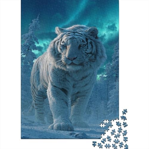 Russischer Winterwald Riesiger Schneetiger1000 Teile: Unmögliches Puzzle Für Erwachsene, Spiele, Geschenke, Kinder, Herausforderungs70x50cm/1000pcs von kaiyun