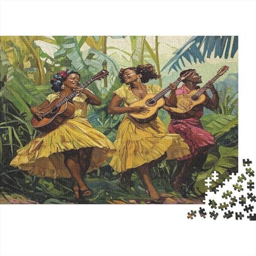 Samba-Lied 1000pcs (75x50cm) Schwer Puzzle Lernspiel Impossible Dancing in The Dschungel Herausforderung Spielzeug Für Erwachsene Kinder von kaiyun